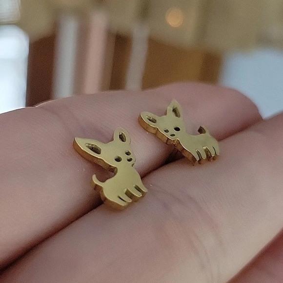 Terrier Toy Breed Stud Earrings - Picture 3 of 4
